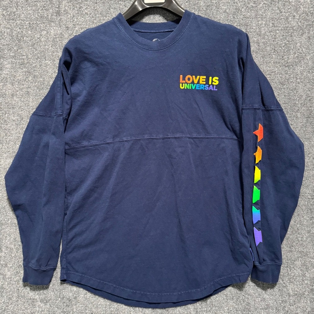 Universal Studios Spirit Jersey Navy Blue Love Is Universal Rainbow Pride Small